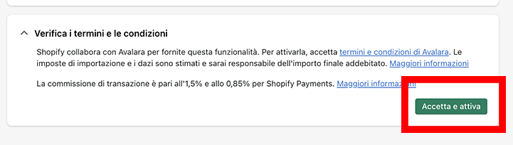 shopify markets - 7-impostazioni- Imposte e Dazi - attiva-Riscossione 05.png