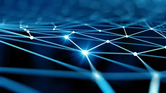 Blue virtual technology background with lines and grids.jpeg