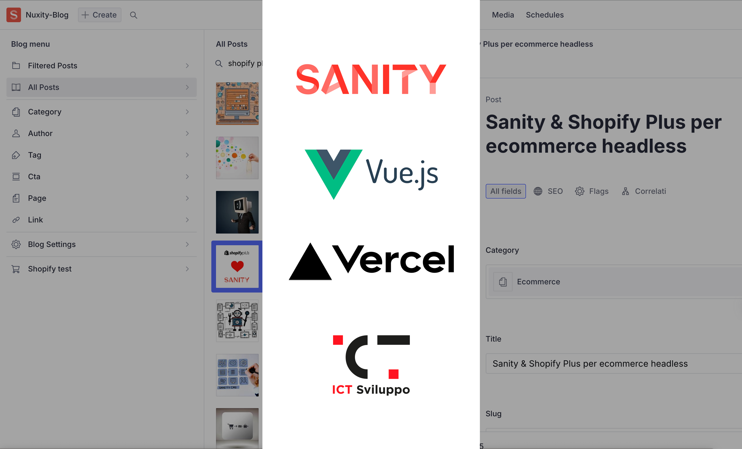 Blog ICT Sviluppo, una combo perfetta: Sanity, Vercel & Vue.js