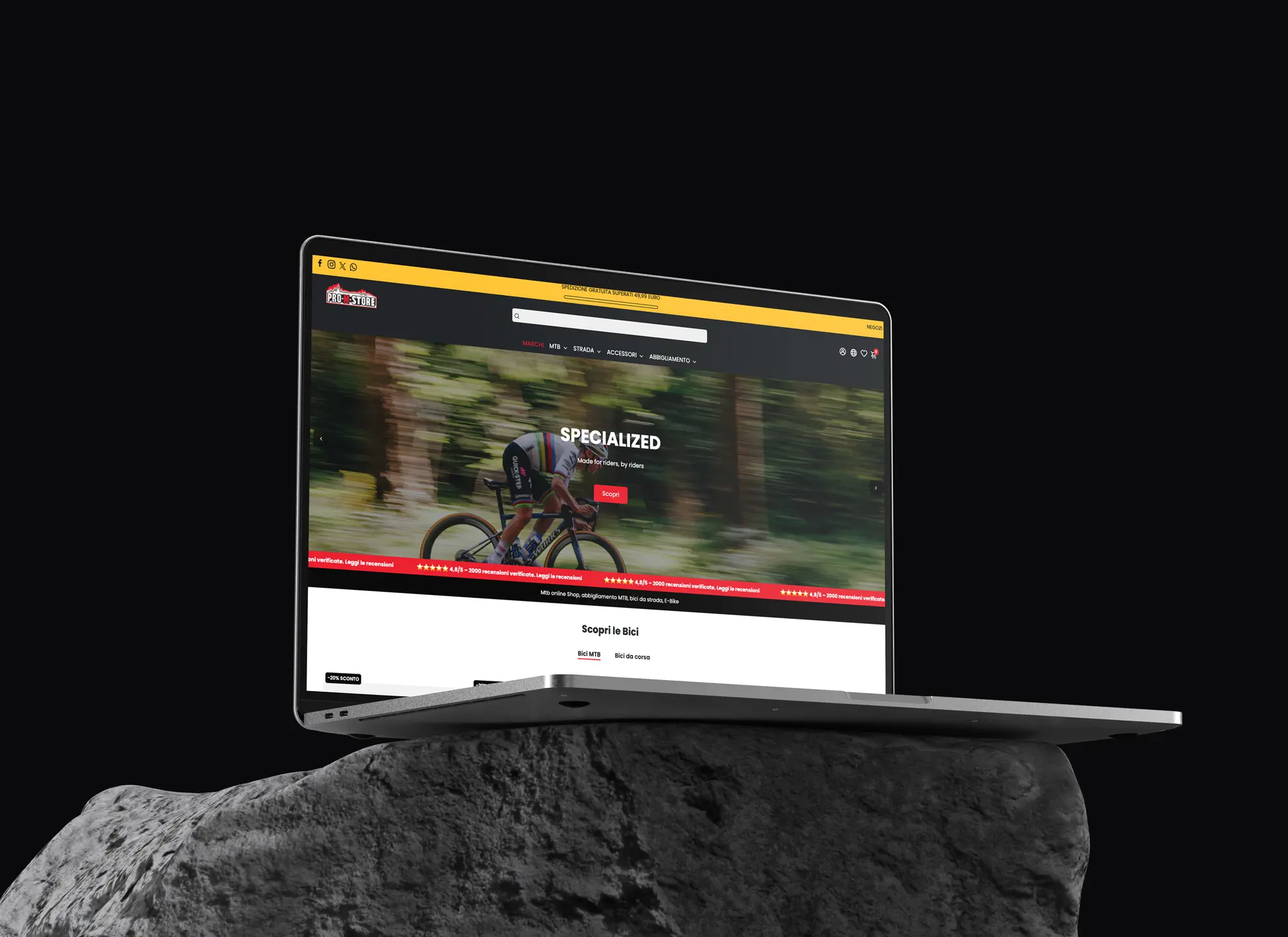 Immagine schermo di macbook