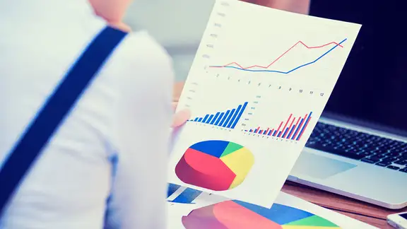 woman investment consultant analyzing company annual financial report balance sheet statement working with documents graphs. Stock market%2c office%2c tax%2c education concept. Hands with charts papers.jpeg