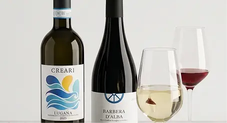 vino bianco e rosso