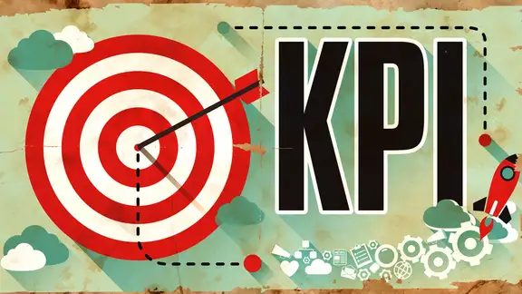KPI - Key Performance Indicator- Word Drawn on Old Poster. Business Concept in Flat Design..jpeg