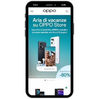oppo italia home telefono esempio shopify plus.webp