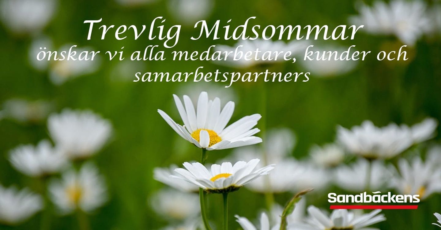 Trevlig midsommar önskar Sandbäckens