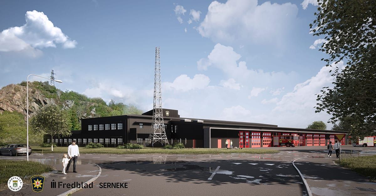 Sandbäckens utför installationer när Uddevallas nya, moderna, brandstation byggs