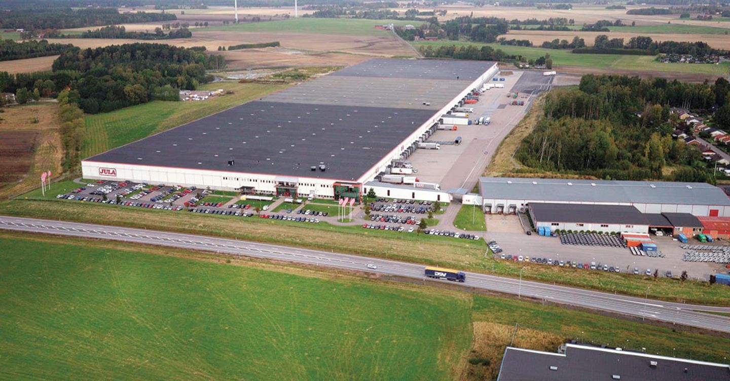 Sandbäckens levererar komplett sprinkleranläggning när Jula bygger ut sitt centrallager i Skara