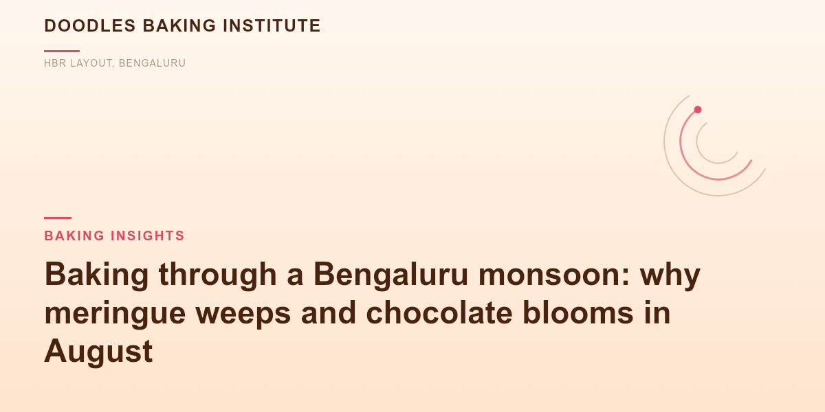 Baking through a Bengaluru monsoon: why meringue weeps and chocolate blooms in August