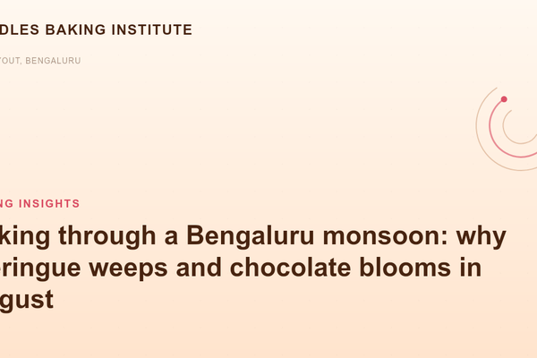 Baking through a Bengaluru monsoon: why meringue weeps and chocolate blooms in August