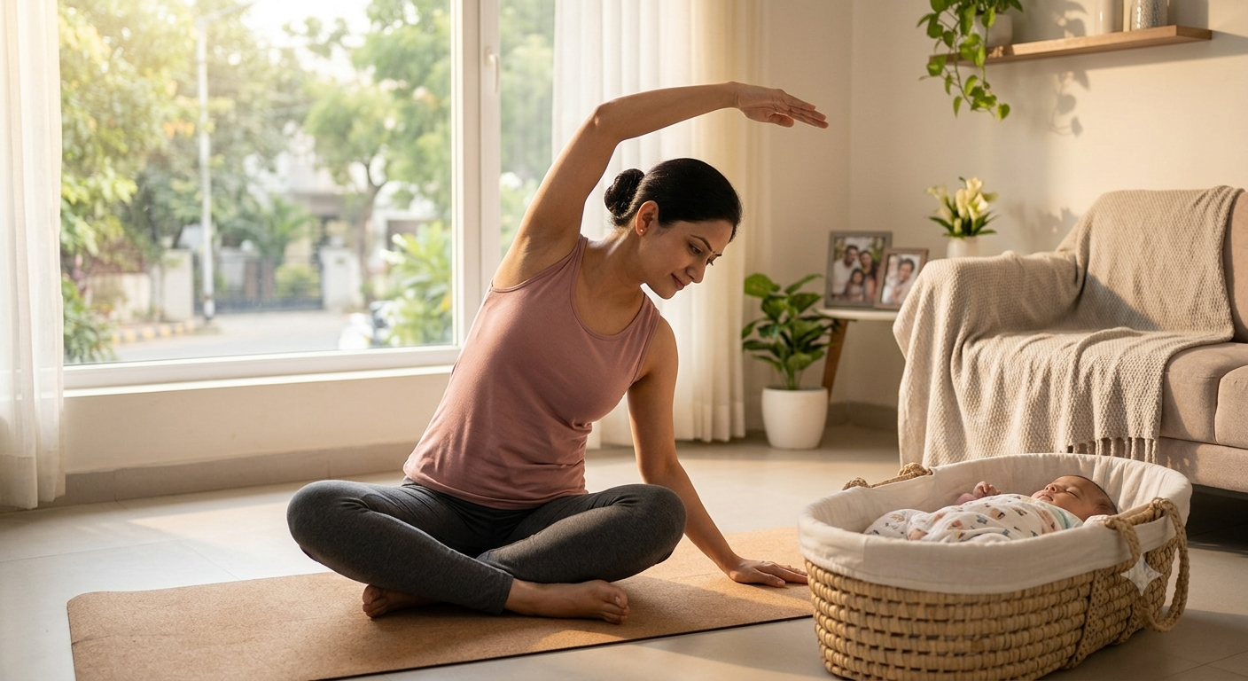 Medical illustration for When can you start exercising after delivery? — Bavishi Fertility Institute