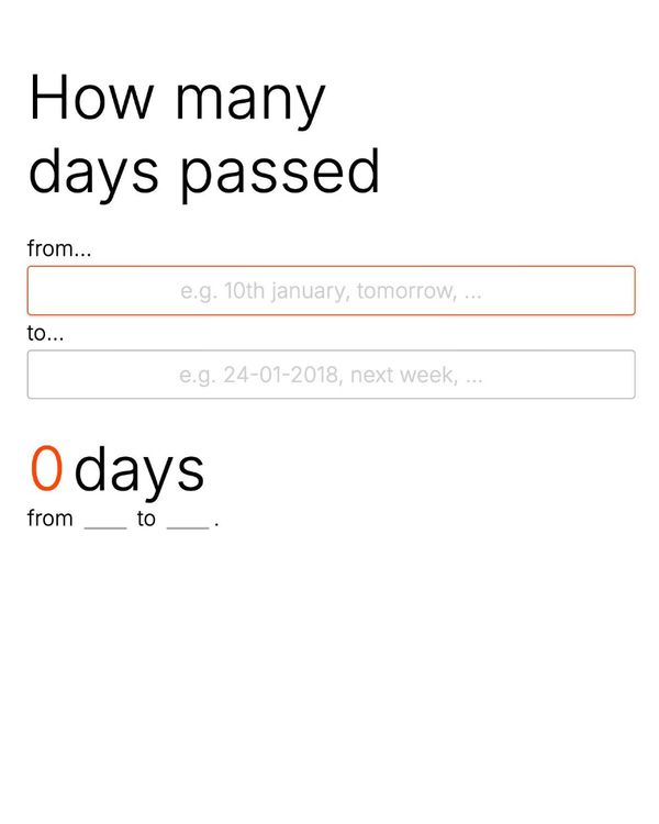 Days Passed Since