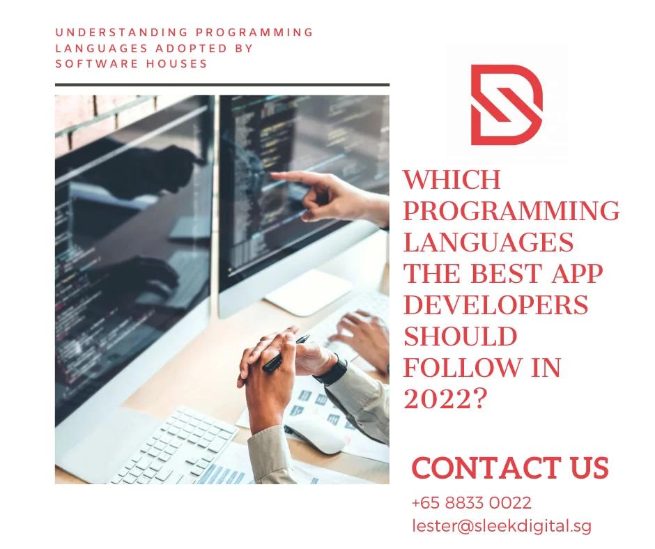 Which programming languages the best app developers should follow in 2022?