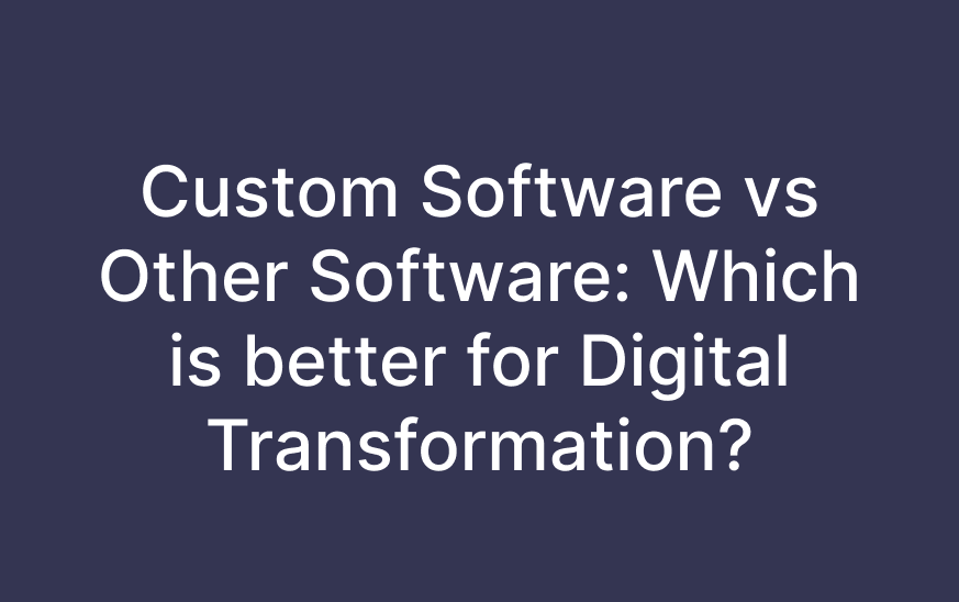Custom Software vs Other Software: Which is better for Digital Transformation?