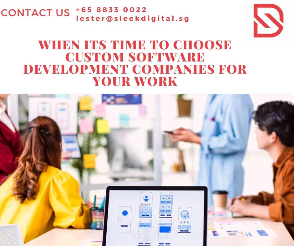When its time to choose custom software development companies for your work
