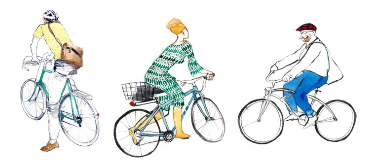 image for work: Cyclists