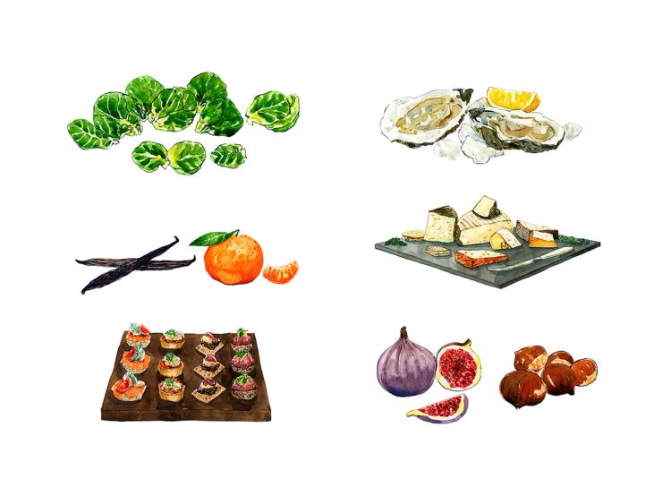 image for work: Food illustrations for Berry Bros. & Rudd