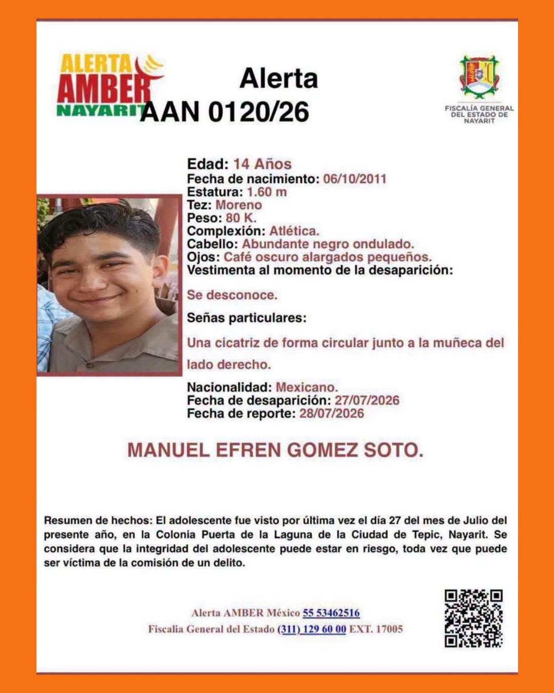 AMPLÍAN A TODO NAYARIT LA BÚSQUEDA DE MANUEL EFRÉN