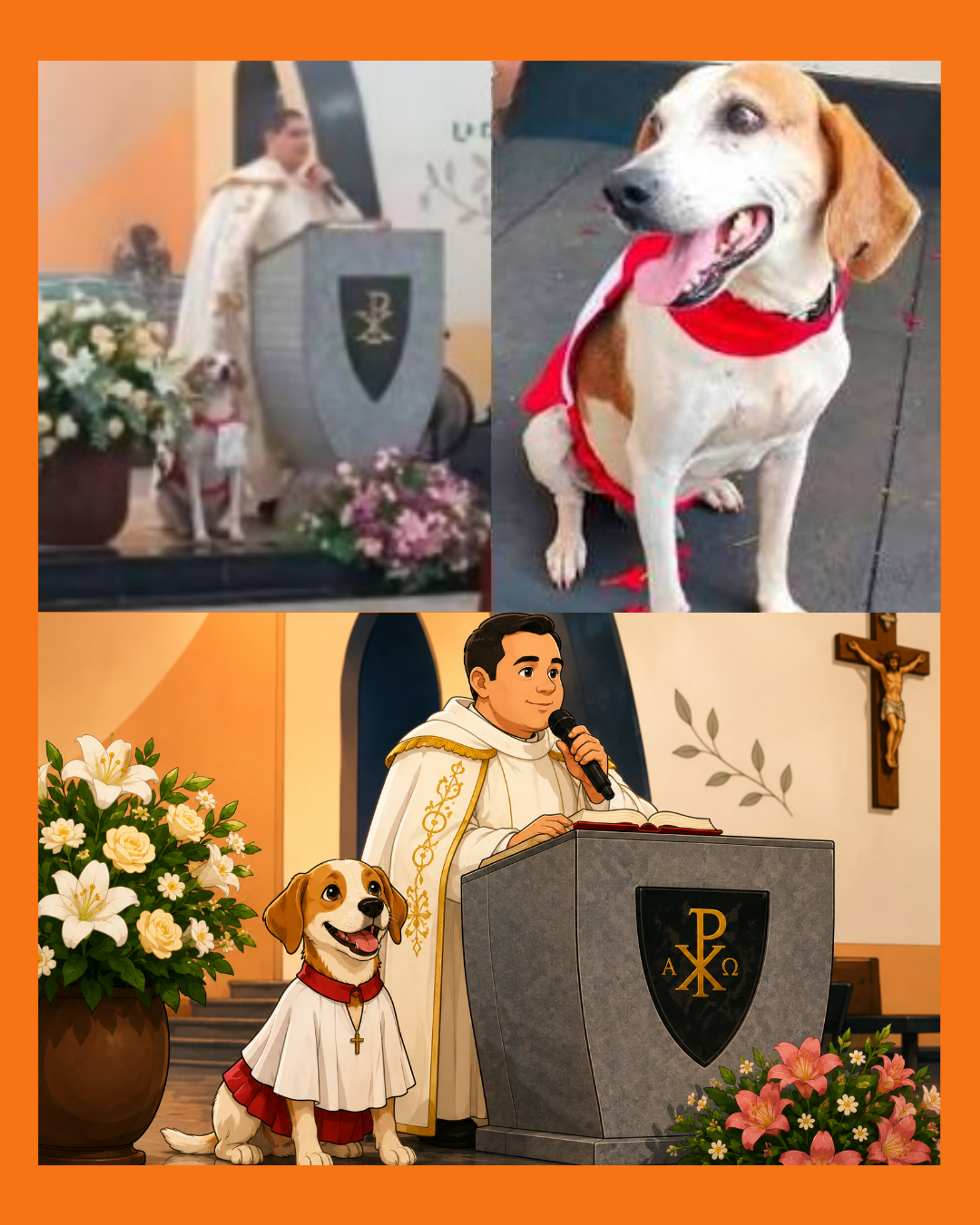 perrito monaguillo