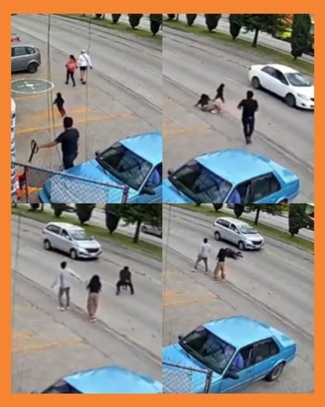 pequeño cruza la calle