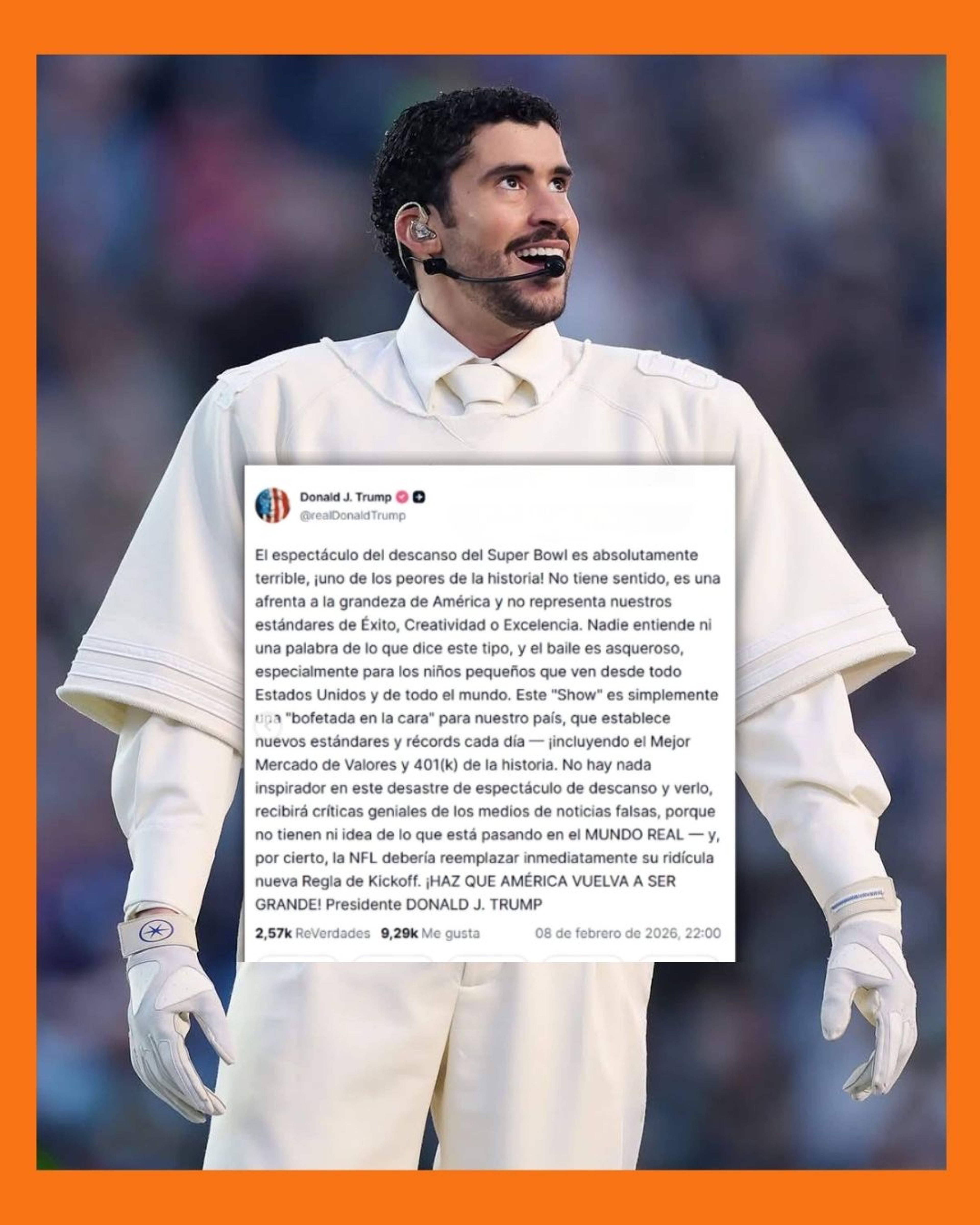 TRUMP OPINA DE BAD BUNNY 