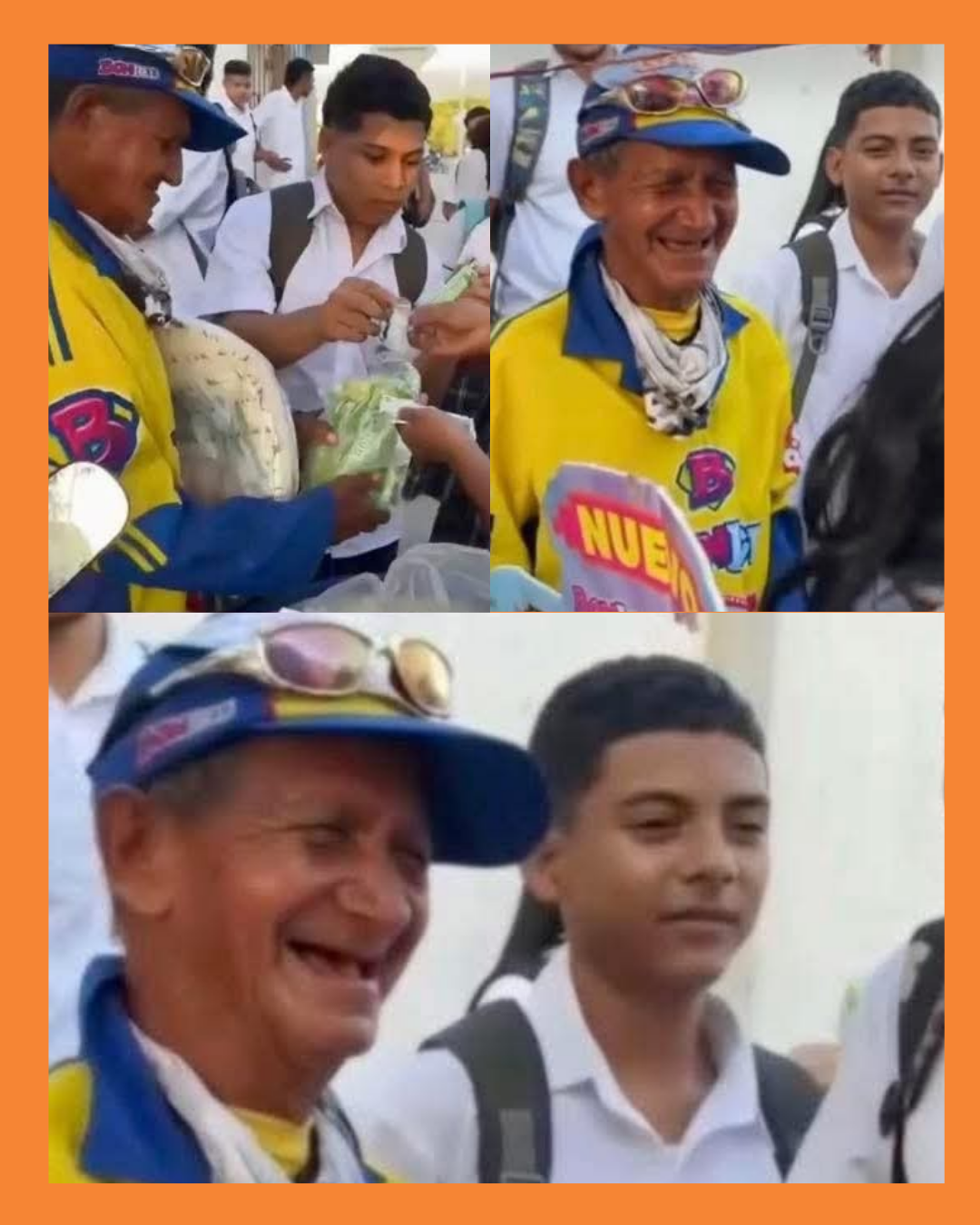 estudiantes ayudas a abuelito