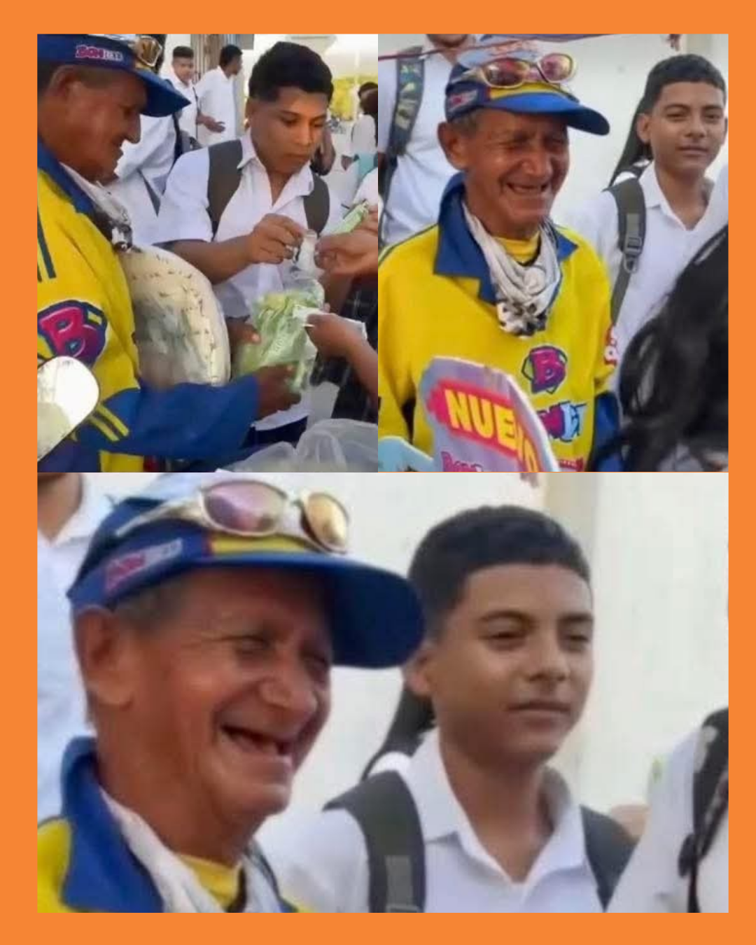 estudiantes ayudas a abuelito