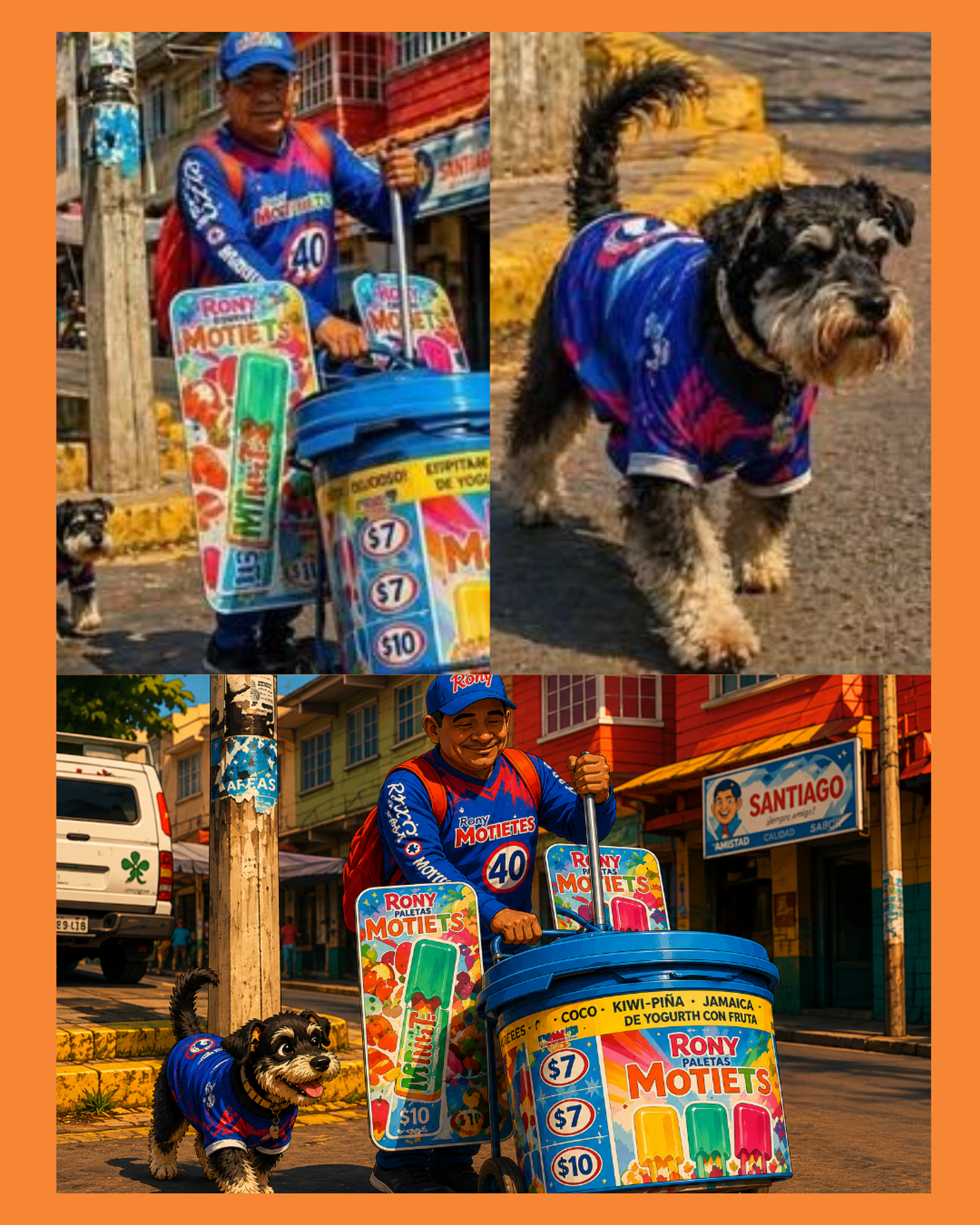 perrito acompañando a señor