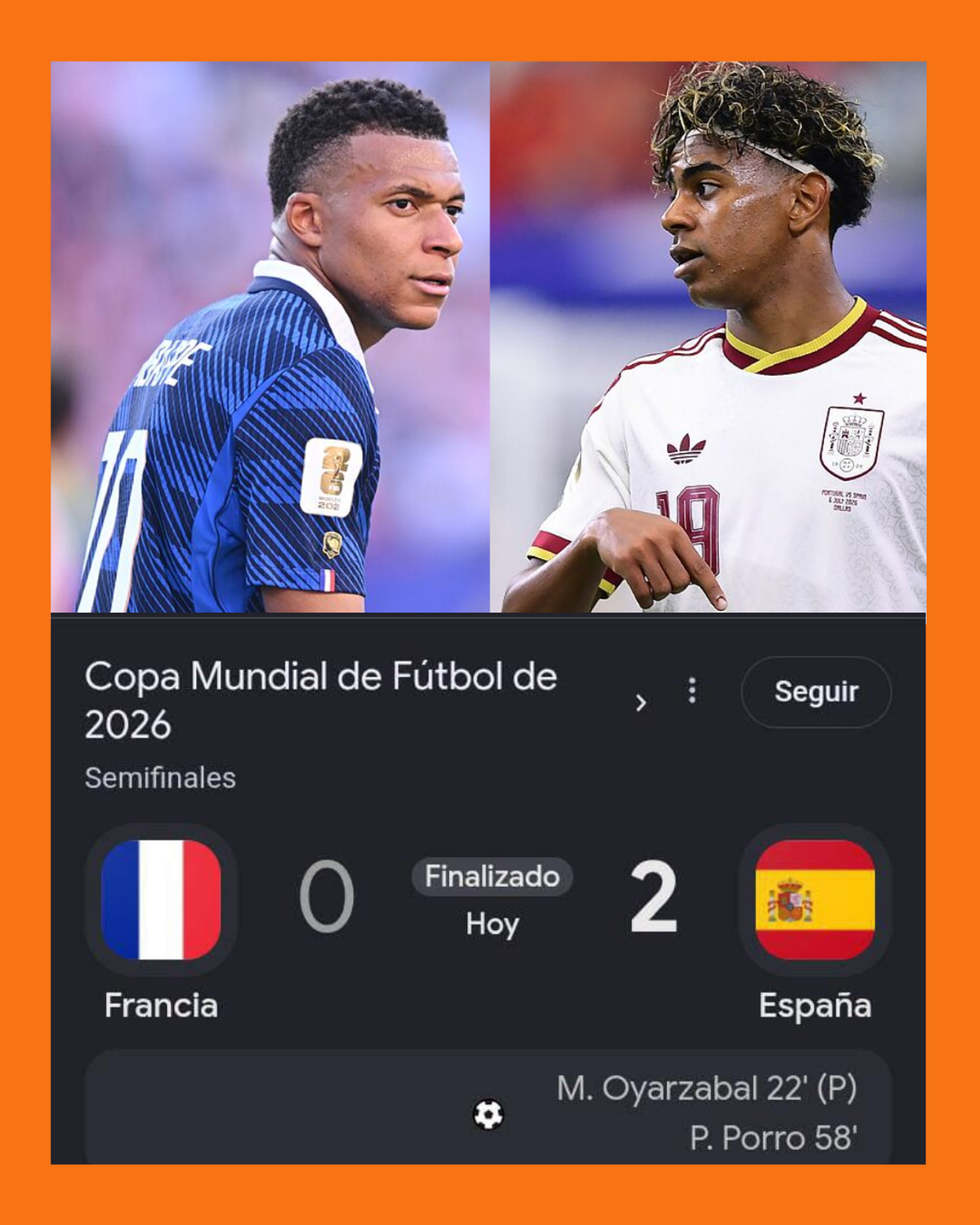 España vs francia