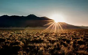California desert sunrise