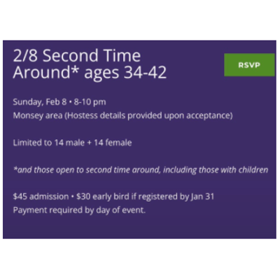 Monsey Shidduch Lounge 2X ages 34-42