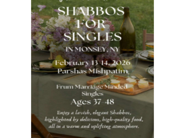 Shabbos For Singles In Monsey Ages 37-48 