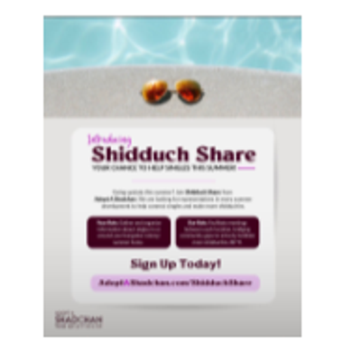 Adopt A Shadchan, Shidduch Share