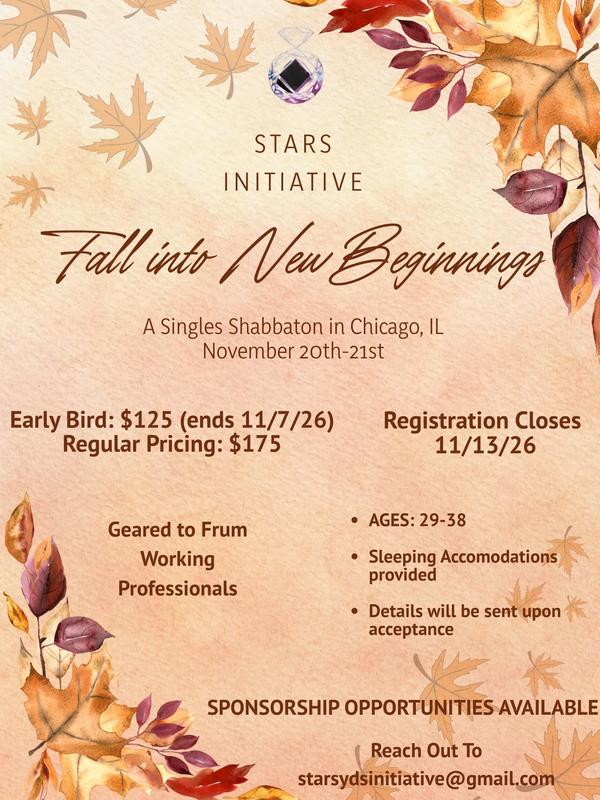 Stars Initiative, Shabbaton Chicago, Frum Working Professionals Ages 29-38