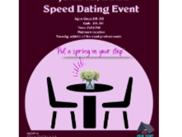 Adopt A Shadchan Speed Dating Event, Torahdig Middle Of The Road Professionals Ages B28-32, G25-30