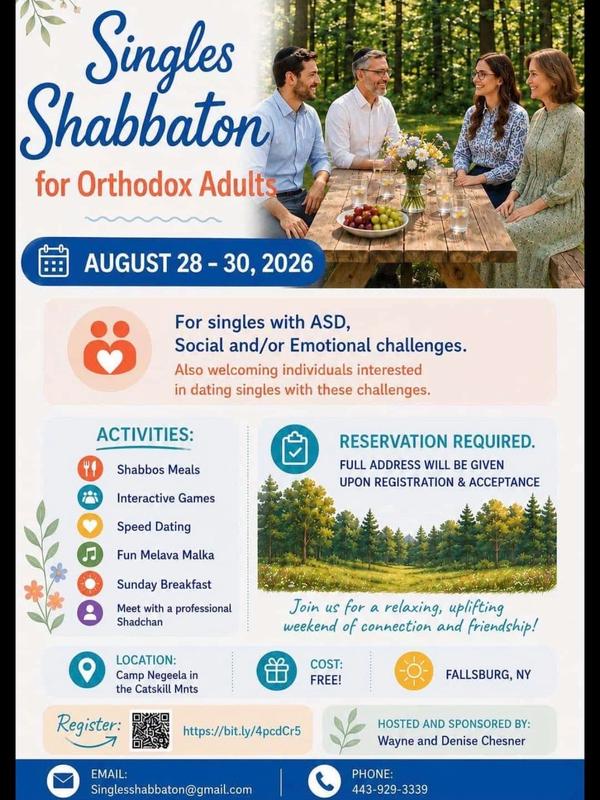 Shabbaton, Orthodox ASD, Social &/Emotional challenges, Catskills, NY