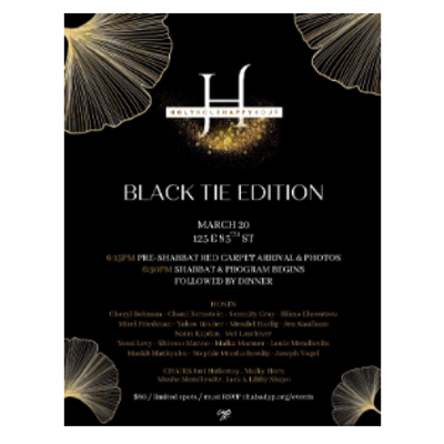 Black tie Shabbaton Chabad, Crown Heights 