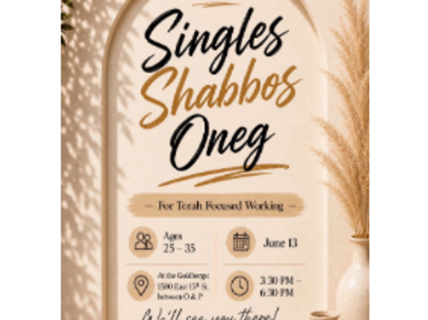 Singles Shabbos Oneg, Flatbush. Torah Focused Working Ages 25-34