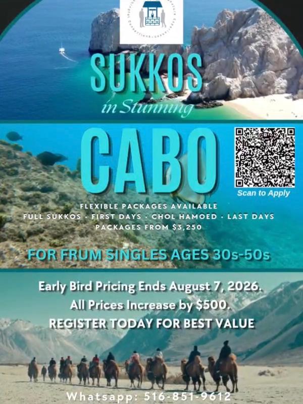 The Be'er, Sukkos In Cabo, Frum Singles Ages 30's & 40's 
