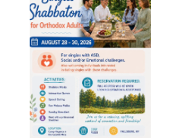 Shabbaton, Orthodox ASD, Social &/Emotional challenges, Catskills, NY