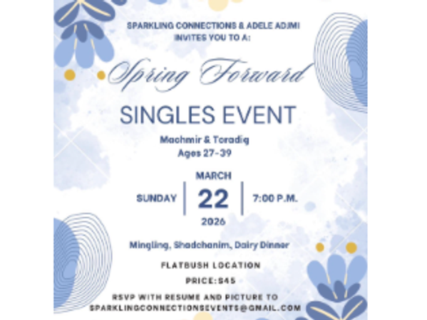 Sparkling Connections, Singles Event, Flatbush, Machmir & Toradig ages 27-39 