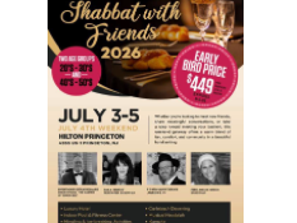 Shabbat With Friends, Ages 20&30's, 40&50's