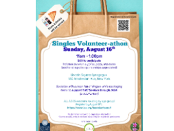 Singles Volenteer-athon All Ages (seating according to age)