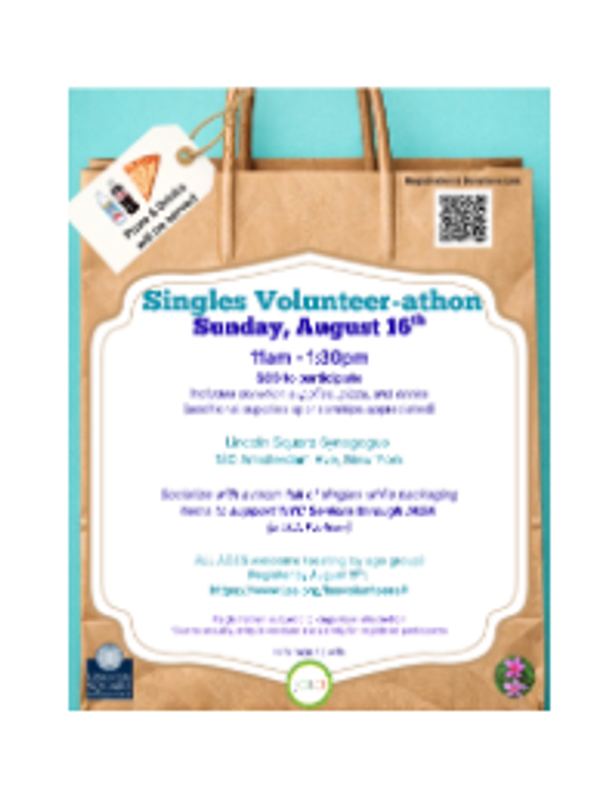 Singles Volenteer-athon All Ages (seating according to age)