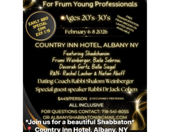 Singles Shabbaton ages 20-30