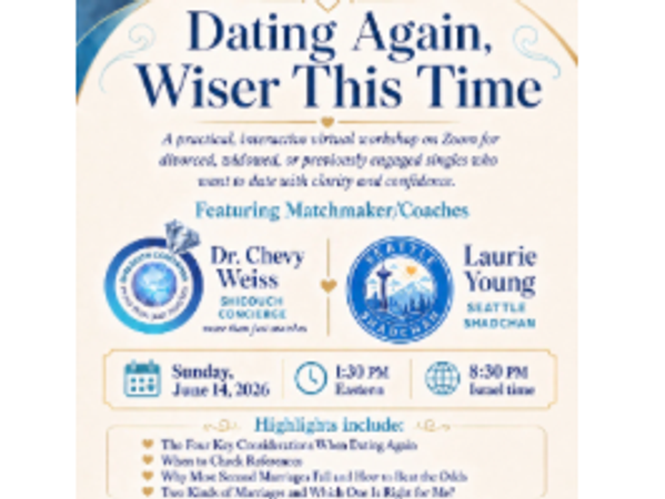 Dating Again. Zoom Workshop for 2nd Timer