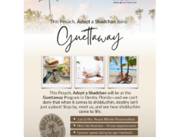 Guettaway, Destine, Florida Pesach with Adopt A Shadchan 