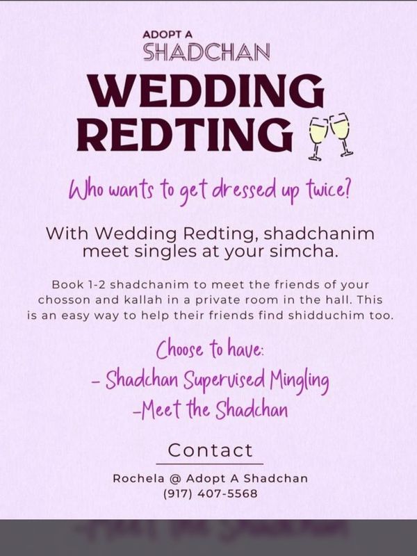 Adopt A Shadchan Wedding Redting