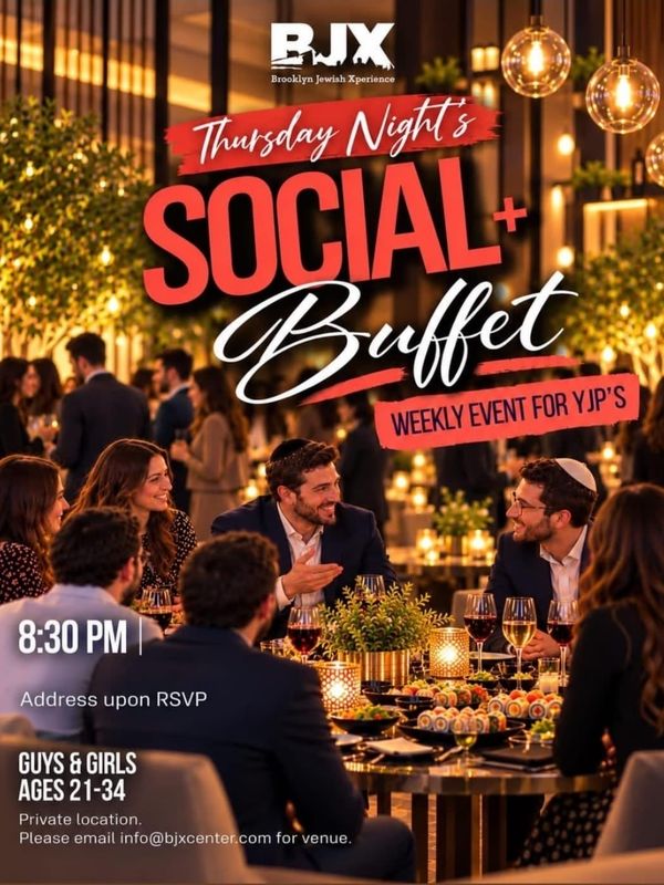 Brooklyn Jewish Experience Thursday Night Weekly Events for YJP's Ages 21-34