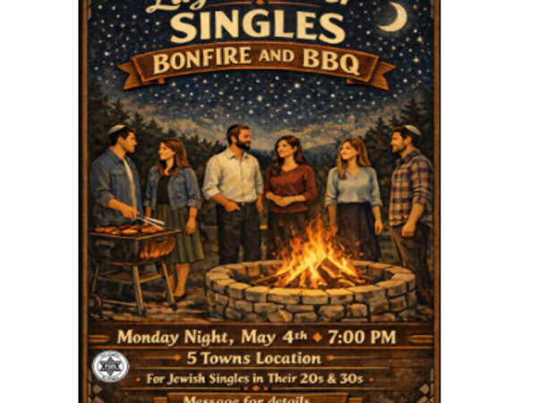 Lag Ba'Omer Singles Bonfire and BBQ, 5T Ages 20's & 30's