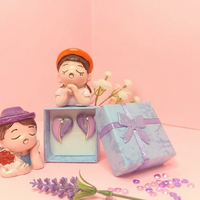 Violet Duo Heart Studs